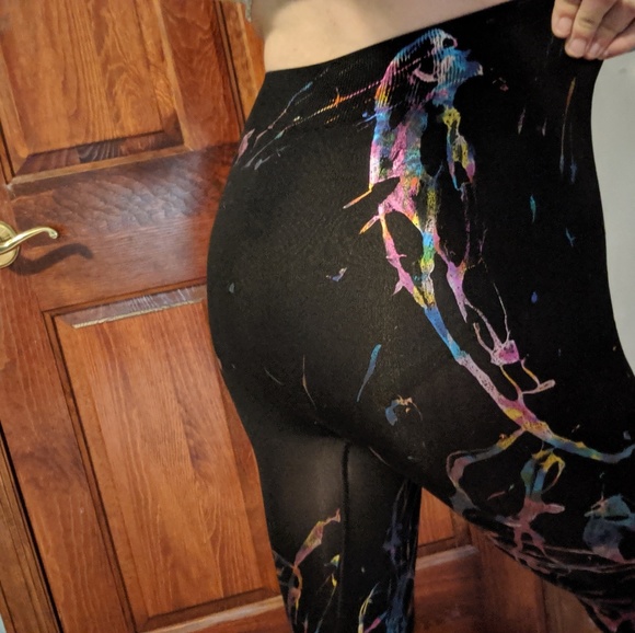 Live Electric Paint Splatter leggings - Picture 4 of 5